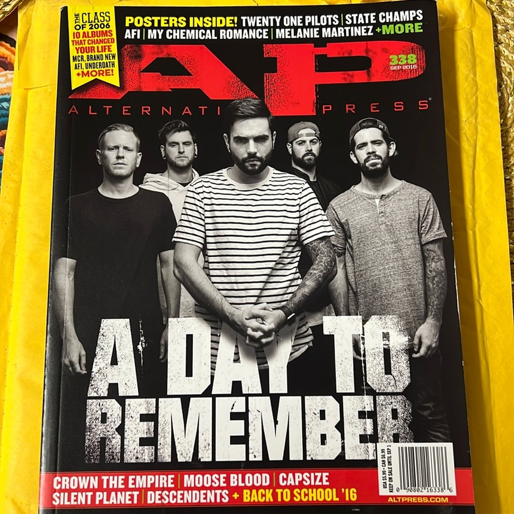 Alternative Press Magazine - A Day to Remember Cover